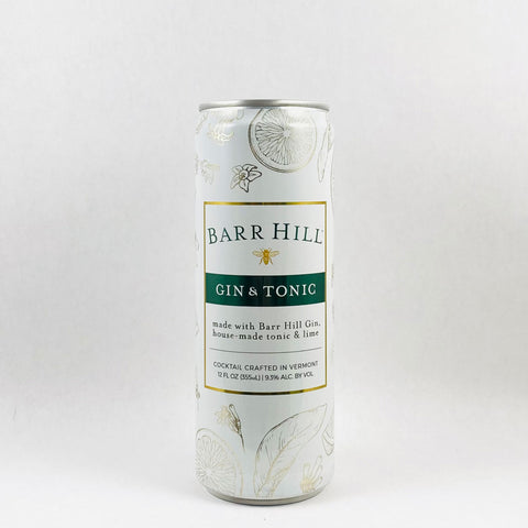 Barr Hill Gin & Tonic 355ml Can